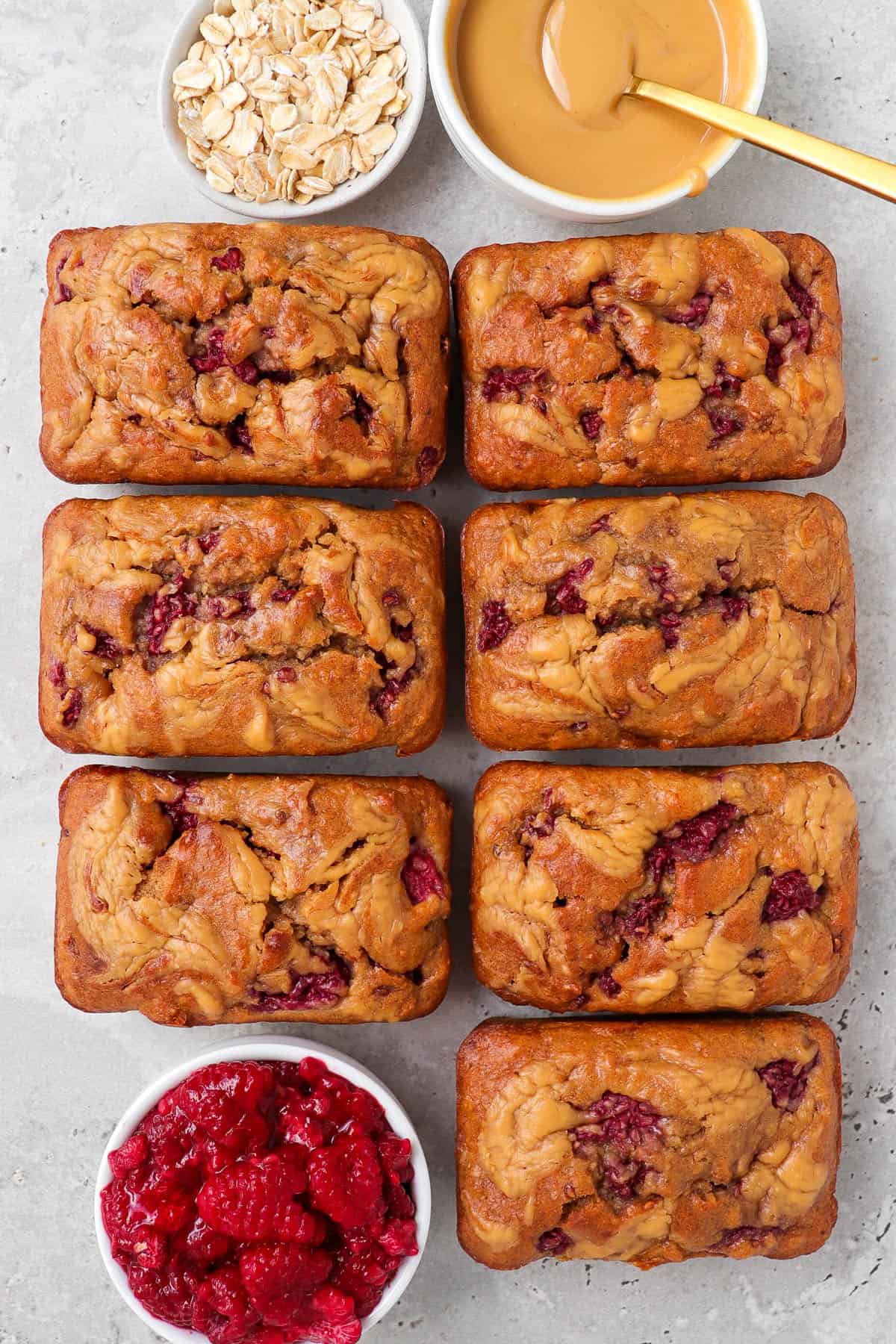 Top view o breads.