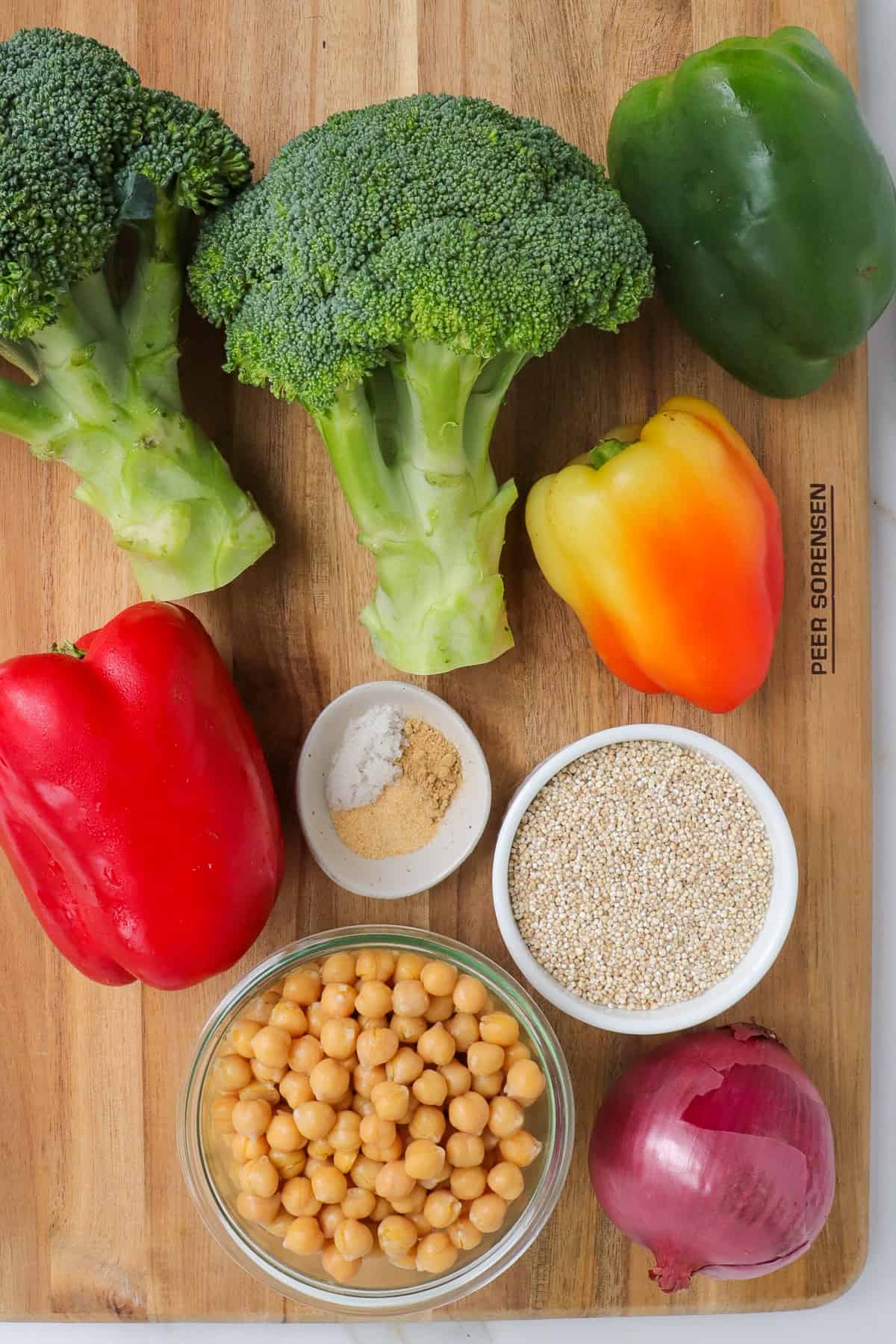 Ingredients to make tray bake.