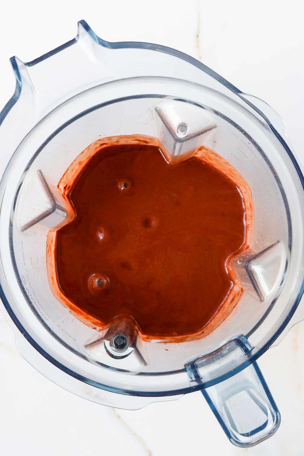 Blended up pancake mixture.