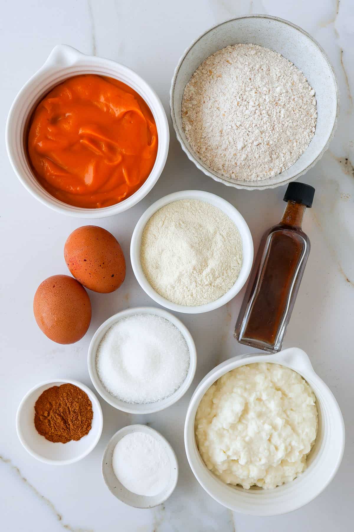 Ingredients shown to make the bread.