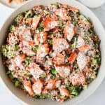Salmon + Broccoli Quinoa Salad