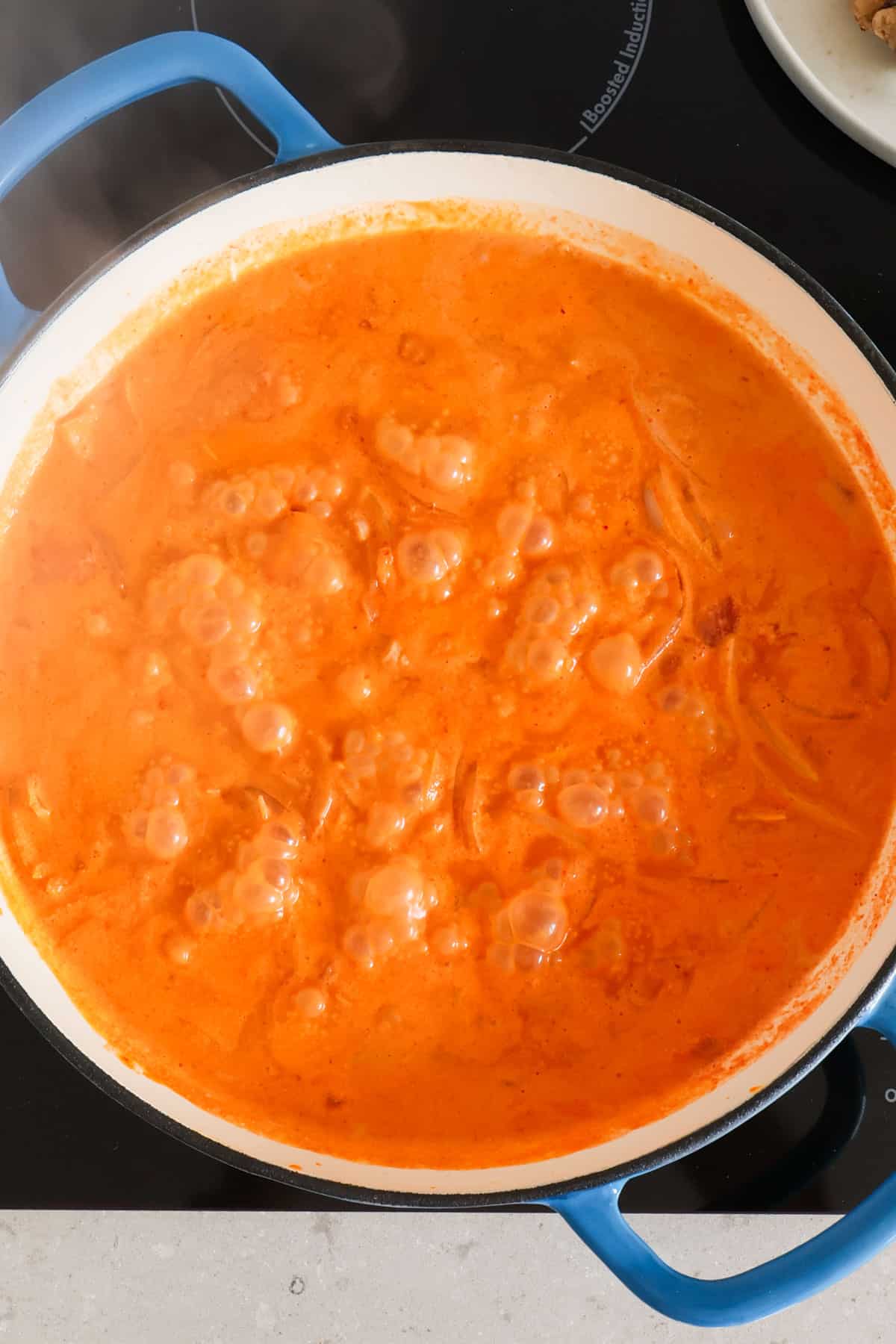 Curry sauce simmering.