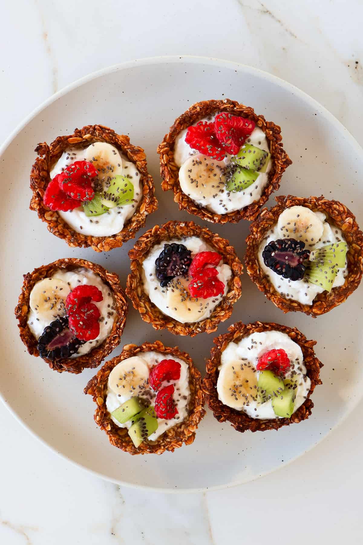 Yogurt fulled granola cups.