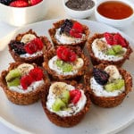 Side shot of the granola cups.