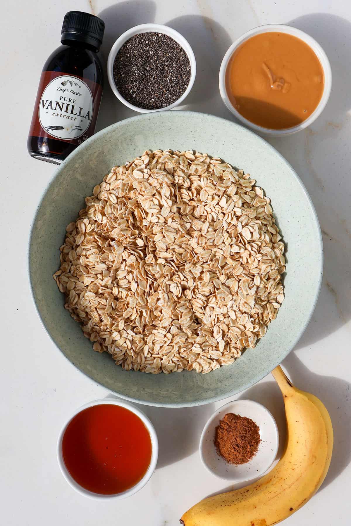 Ingredients shown to make the cups.