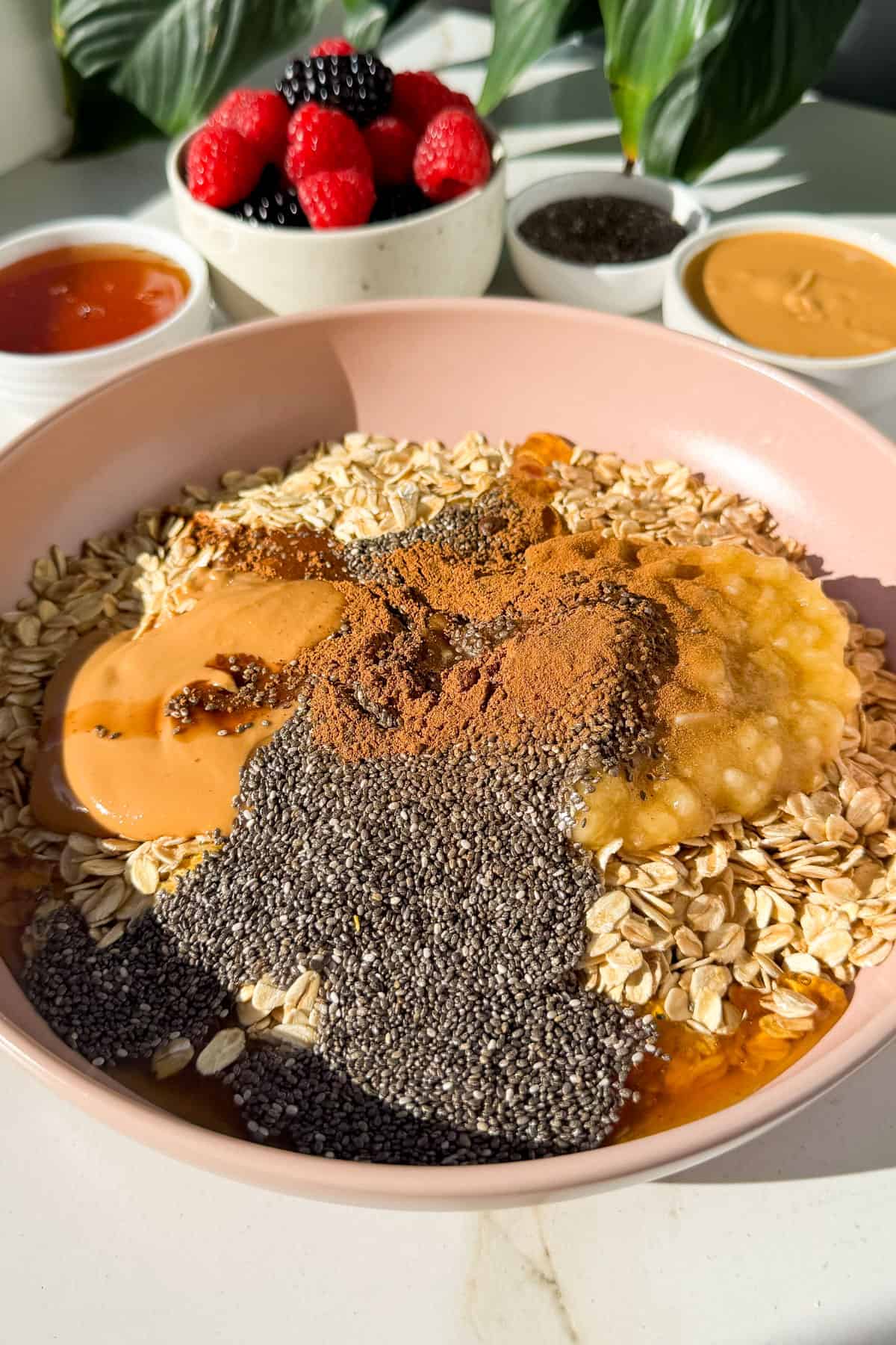 All of the ingredients in a bowl.