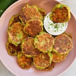 Zucchini Edamame Fritters